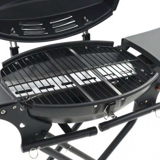 VidaXL Barbacoa Portátil de Gas Plegable Negra