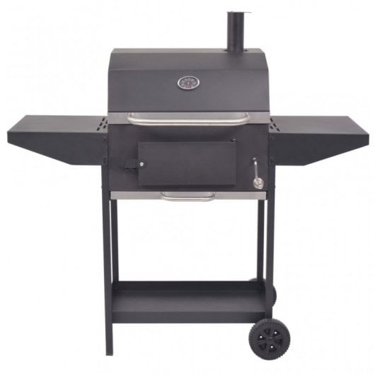 VidaXL Barbacoa con Ahumador de Carbón Negro