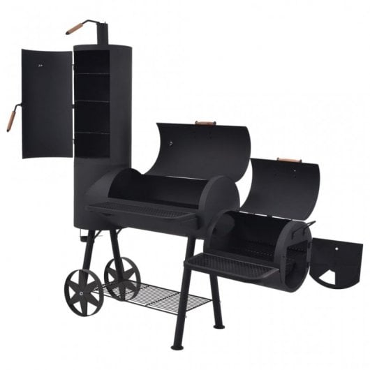 VidaXL Barbecue avec fumoir à charbon XXL Noir