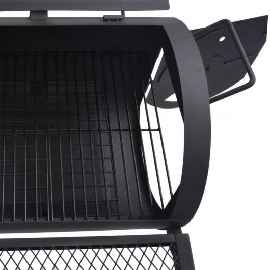 VidaXL Barbecue avec fumoir à charbon XXL Noir