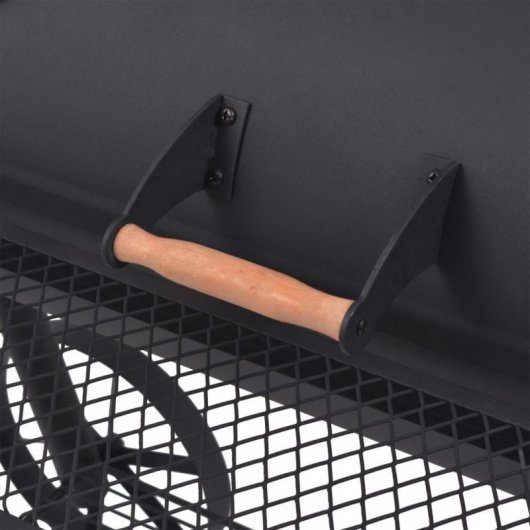 VidaXL Barbecue avec fumoir à charbon XXL Noir