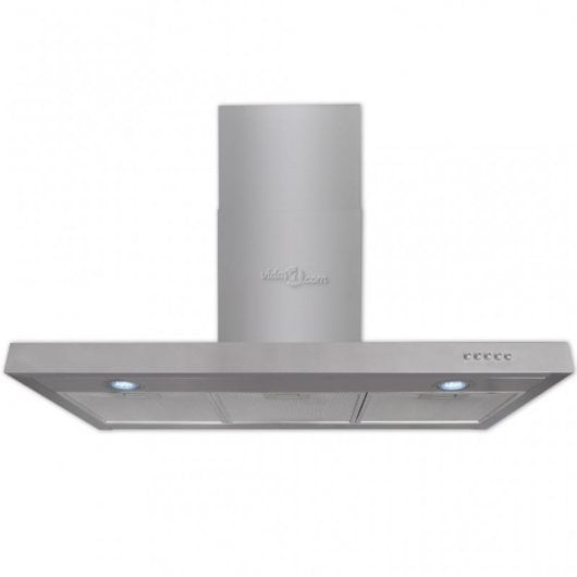 VidaXL Campana Extractora Decorativa 90cm D Acero Inoxidable