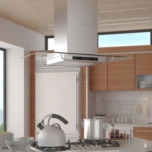 VidaXL Campana Decorativa de Isla 90cm D Cristal