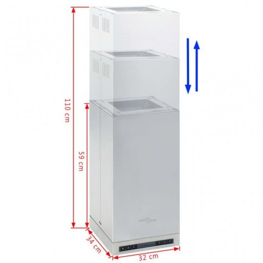 VidaXL Campana Decorativa 32cm D Acero Inoxidable