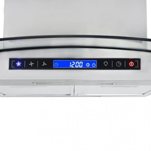 VidaXL Campana Decorativa 90cm Acero/Cristal