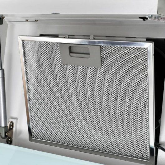 vidaXL Dekorative Haube 90cm D Edelstahl/Weiß