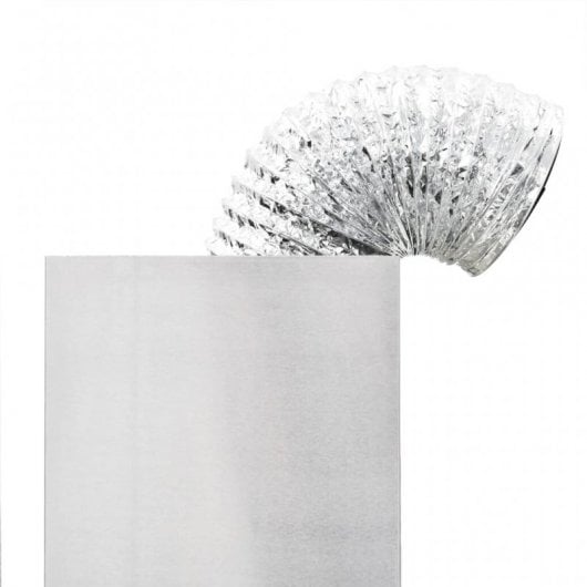 vidaXL Dekorative Haube 90cm D Edelstahl/Weiß