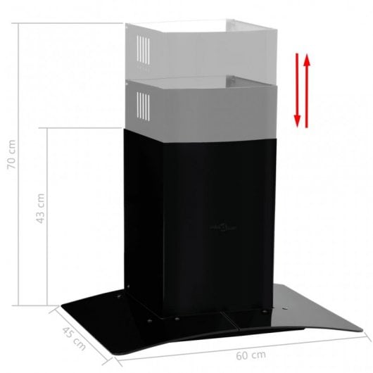 VidaXL Campana Decorativa 60cm D Negro