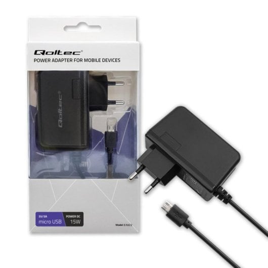 Fonte di Alimentazione Qoltec 15W Modello 51022 Protezione Multipla Cavo 1,4 m