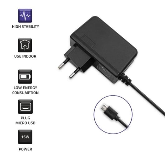 Fonte di Alimentazione Qoltec 15W Modello 51022 Protezione Multipla Cavo 1,4 m