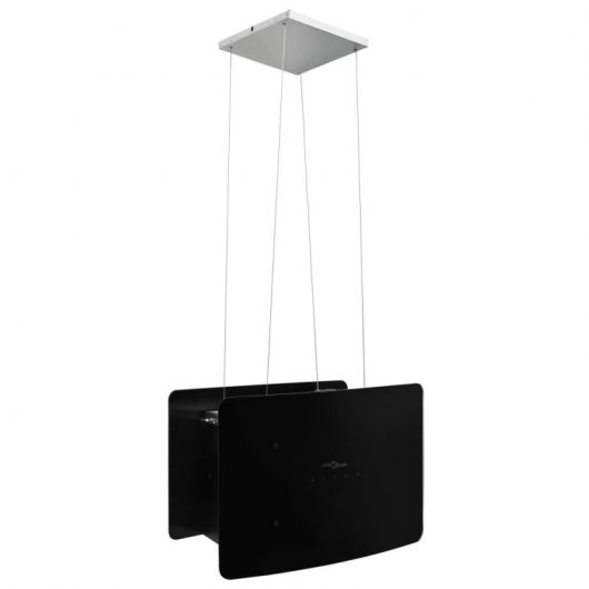 VidaXL Campana Decorativa de Isla 55cm D Cristal Negro