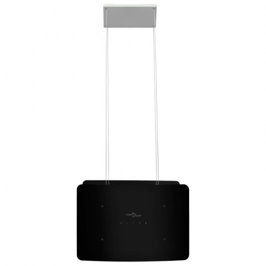 VidaXL Campana Decorativa de Isla 55cm D Cristal Negro