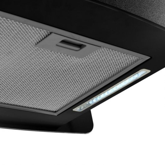 VidaXL Campana Decorativa de Isla 55cm D Cristal Negro