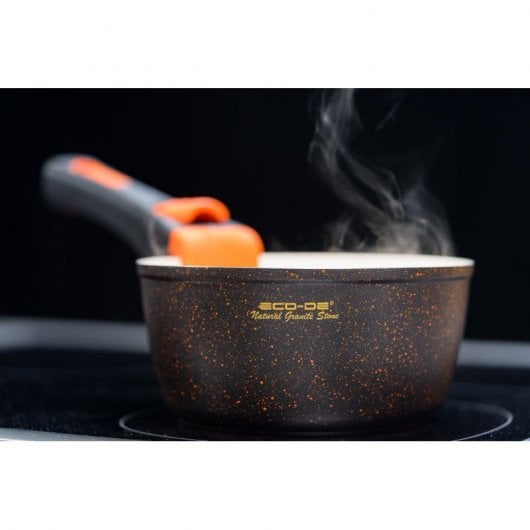 ECO-DE Granite Stone Set de 2 Sartenes + Cazo con Mango Extraible