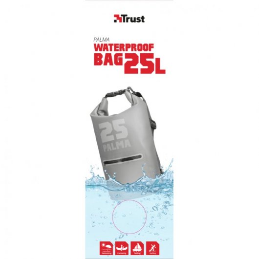 Trust Palma Bolsa Impermeable de 25L Gris