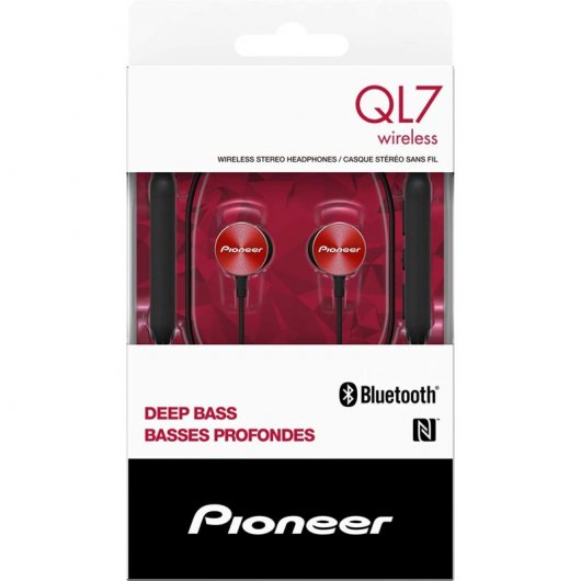 Pioneer SE-QL7BT Auriculares Bluetooth Rojos