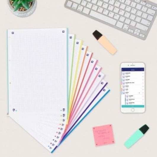Oxford Classic Pack 160 Hojas Recambio de Cuaderno A4-A4+ Colores Vivos