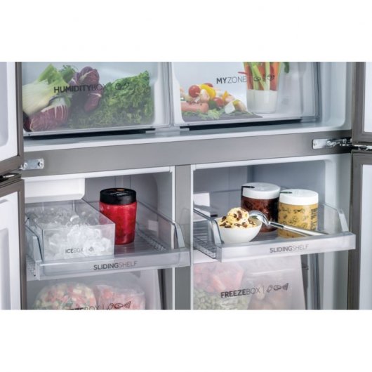 Haier HTF-520IP7 Frigorífico Americano F Acero Inoxidable