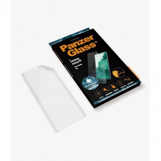 PanzerGlass Protector de Pantalla de TPU Antibacteriano con Lector Huella para Samsung Galaxy S21