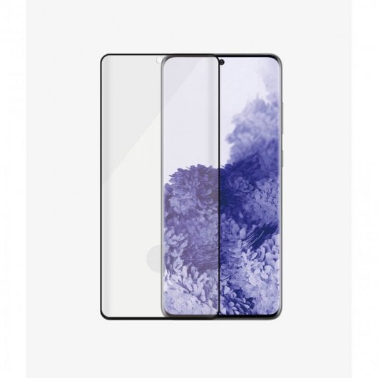 PanzerGlass Cristal Templado Antibacteriano con Lector de Huella para Samsung Galaxy S21 Ultra