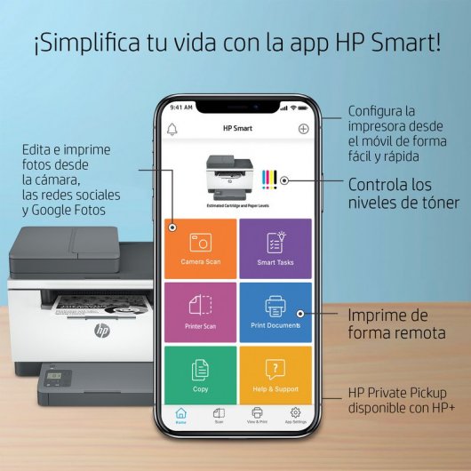 HP LaserJet Stampante multifunzione HP M234sdne, Bianco e nero, Stampante per Abitazioni e piccoli uffici, Stampa, copia, scansione, HP+; scansione verso e-mail; scansione verso PDF