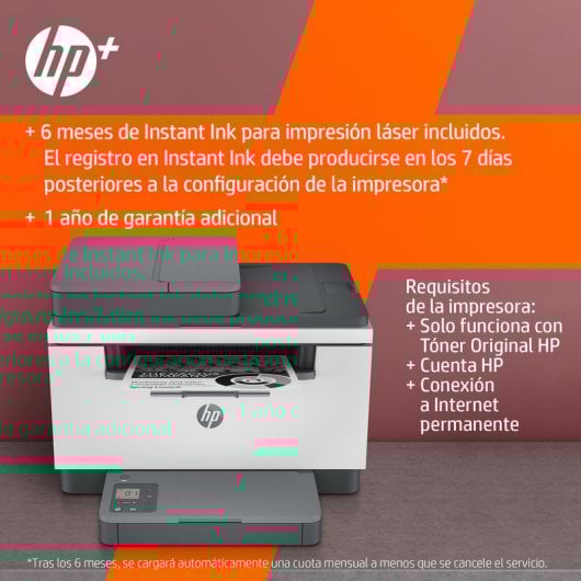 HP LaserJet M234sdwe Multifunción Láser Monocromo WIFI + 6 Meses de Impresión Instant Ink con HP+
