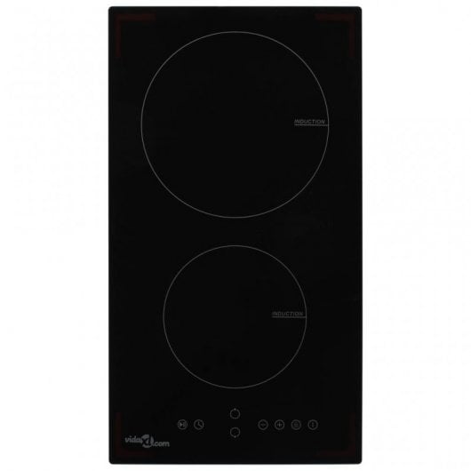 VidaXL Placa de Inducción 2 Zonas 30cm Negra