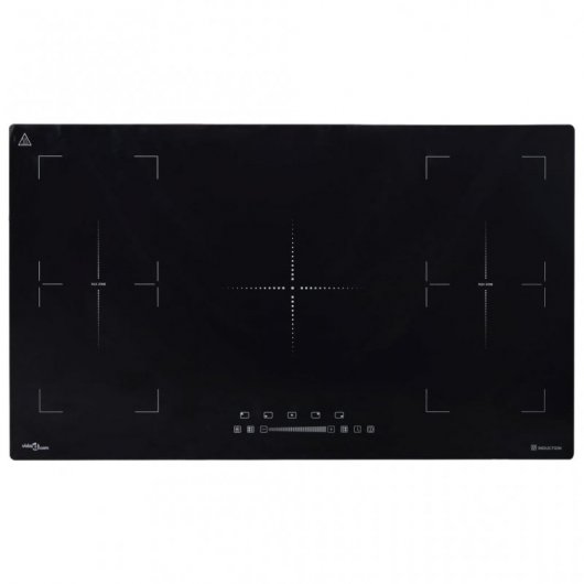 VidaXL Flexizone Placa de Inducción 5 Zonas 86cm Negro