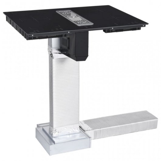 VidaXL Placa de Inducción con Campana Extractora 2 Zonas 78cm Negra