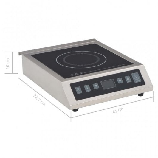 VidaXL Placa de Inducción Portátil 3500W Negra/Plateada