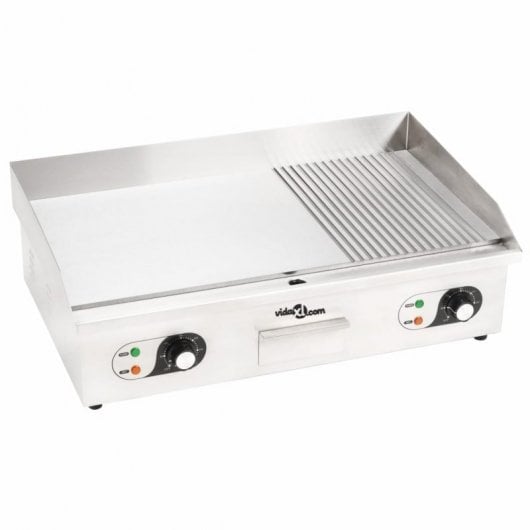 VidaXL Plancha de Asar Eléctrica 4400W Acero Inoxidable