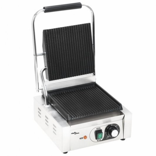 VidaXL Grill Parrilla Estriada de Acero Inoxidable 1800W 31x30.5x20cm