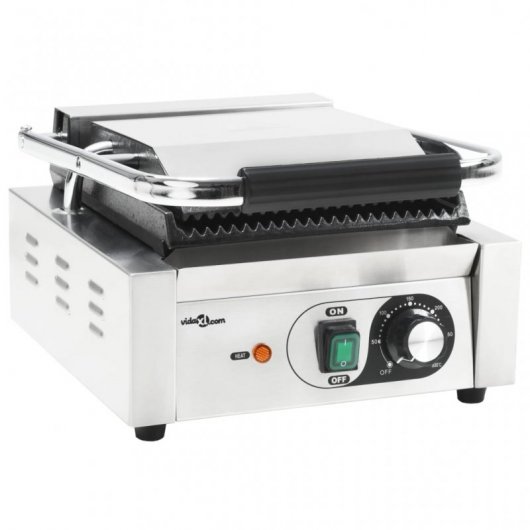 VidaXL Grill Parrilla Estriada de Acero Inoxidable 1800W 31x30.5x20cm