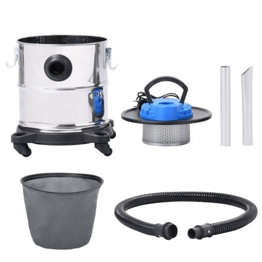 VidaXL Aspiradora de Cenizas 20L 1200W Plata