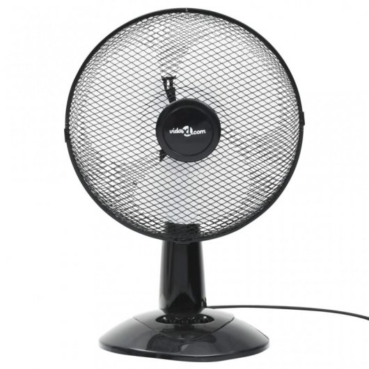VidaXL Ventilador de Sobremesa 40W Negro
