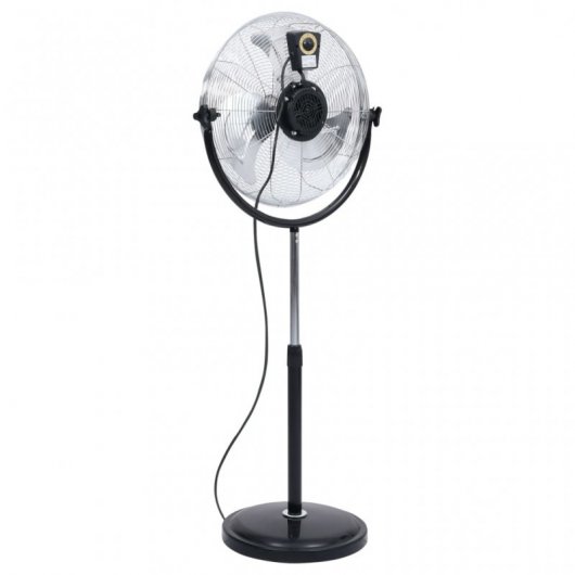 VidaXL Ventilador de Pie 100W Negro