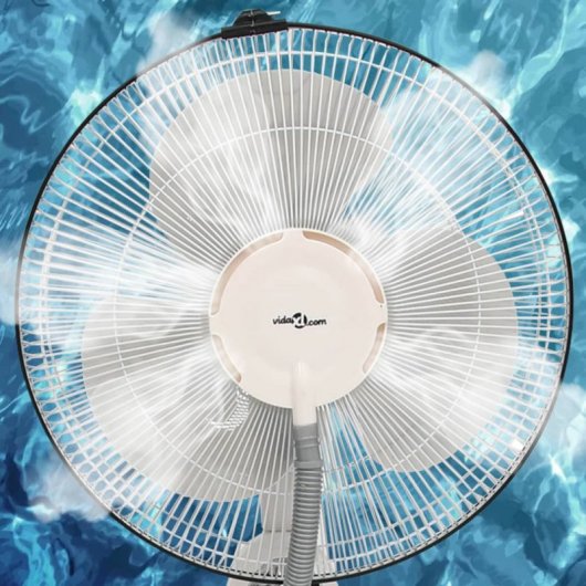 VidaXL Ventilador Nebulizador de Pie 75W Blanco