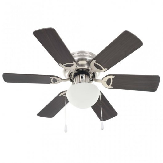 VidaXL Ventilador de Techo con Luz 115W Marrón Oscuro