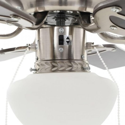 VidaXL Ventilador de Techo con Luz 115W Marrón Oscuro