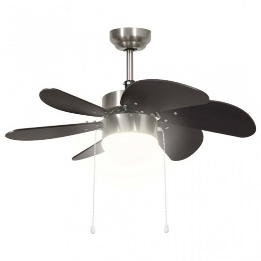 VidaXL Ventilador de Techo con Luz 39W Marrón Oscuro