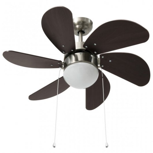 VidaXL Ventilador de Techo con Luz 39W Marrón Oscuro