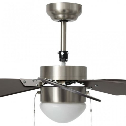 VidaXL Ventilador de Techo con Luz 39W Marrón Oscuro
