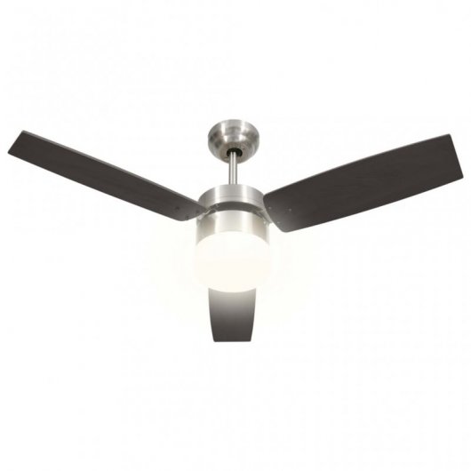VidaXL Ventilador de Techo con Luz y Mando 41W Marrón Oscuro