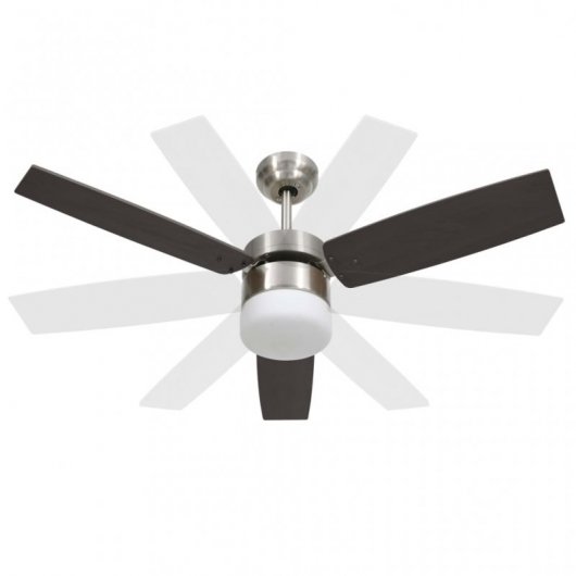 VidaXL Ventilador de Techo con Luz y Mando 41W Marrón Oscuro