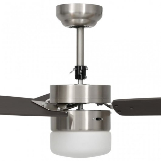 VidaXL Ventilador de Techo con Luz y Mando 41W Marrón Oscuro