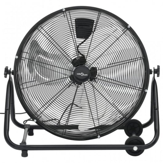 VidaXL Ventilador de Suelo Industrial 180W Negro