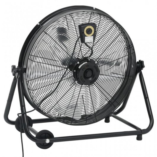 VidaXL Ventilador de Suelo Industrial 180W Negro