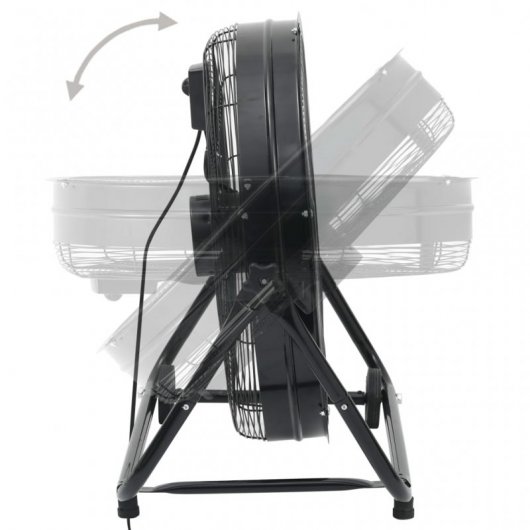 VidaXL Ventilador de Suelo Industrial 180W Negro