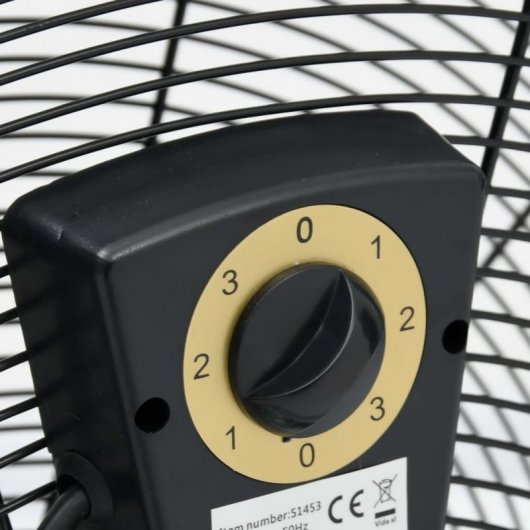 VidaXL Ventilador de Suelo Industrial 180W Negro