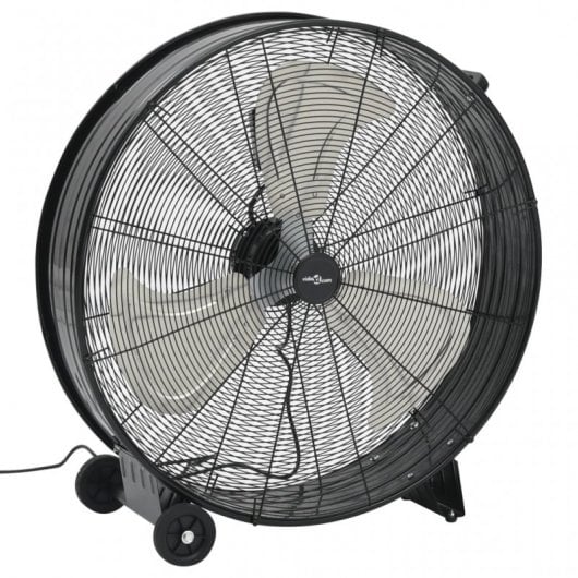 VidaXL Ventilatore da pavimento industriale 77cm 180W Nero